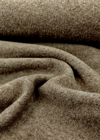 gekochte Wolle - Wollstoff - Walk - Naomi - beige melliert - 1173